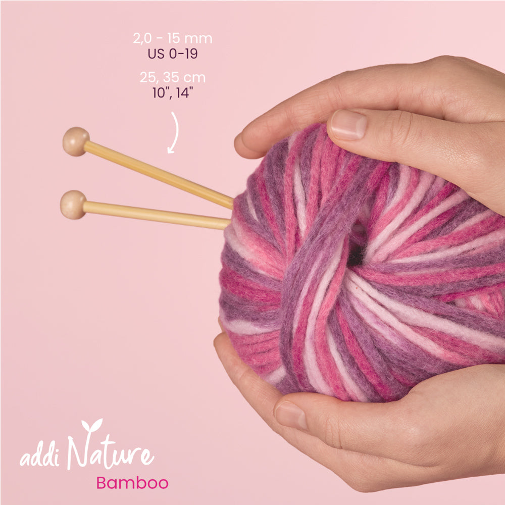 addiNature Bamboo Jackenstricknadel – einzeln (2–9 mm)
