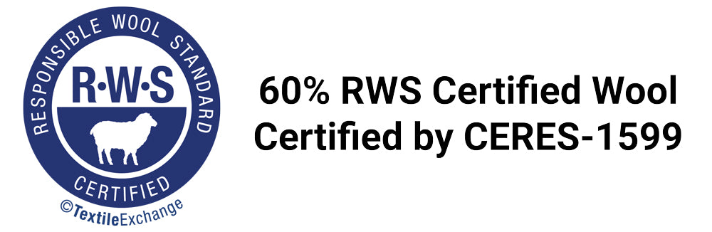 RWS - Responsible Wool Standard Certified - 60% RWS Certified Wool - Certified by CERES-1599