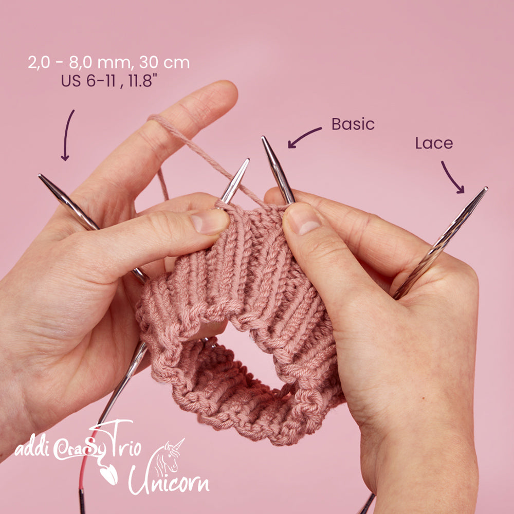 addiCraSyTrio Unicorn Long - einzeln 30 cm (2 - 5 mm)