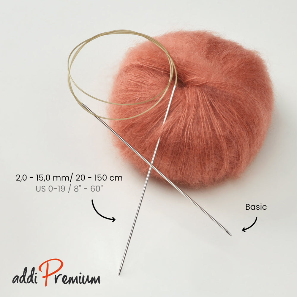 addiPremium Classic Rundstricknadel - Metall