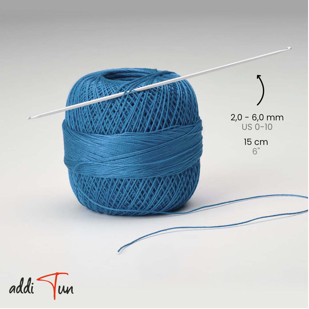addiTun Tunesische Doppelhäkelnadel - einzeln (2 - 6 mm)